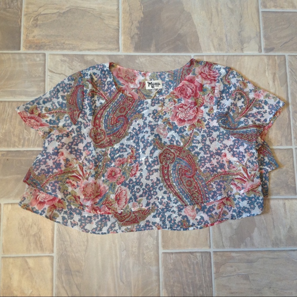 SHOW ME YOUR MUMU CANDACE CROP PETAL PAISLEY